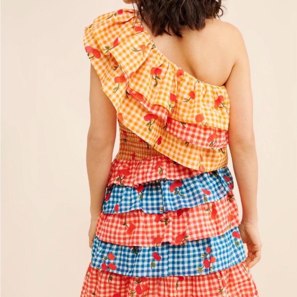 FARM Rio Colorful Ruffled One-Shoulder Dress - Picture 3 of 4